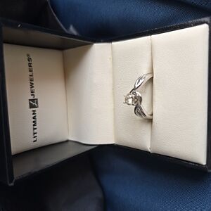 1/4 Carat Round Solitaire 10k White Gold Engagement Ring!